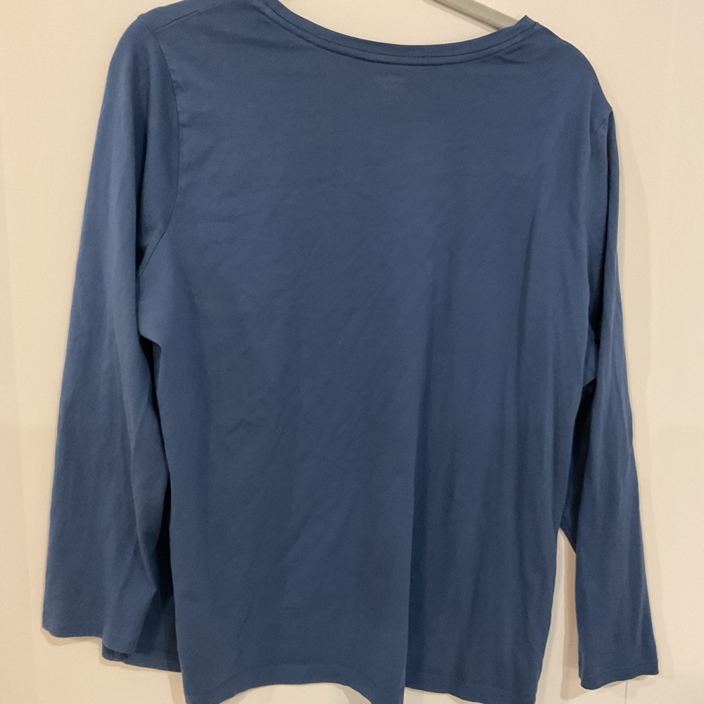 Lands' End Classic Blue Crewneck Top
